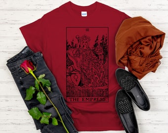 Camisa de cartas del tarot La emperatriz Original Rider Waite imagen de la carta del tarot