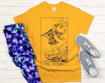 Tarot Card Shirt The Fool Original Rider Waite tarot card image