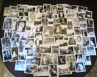 Zestaw ponad 100 czarno-białych zdjęć vintage - wspaniałe i zabawne!