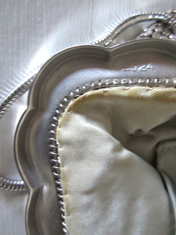 Vintage Whiting & Davis Silver Mesh Evening Bag P… - image 5