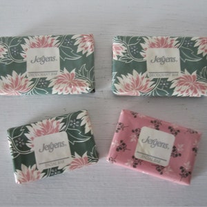 Vintage Set of 4 Jergens Personal Size Soaps - Vintage Motel Soap - Deordorant Bar and Facial Soap - Wrapped Unused - Vintage Bathroom Decor