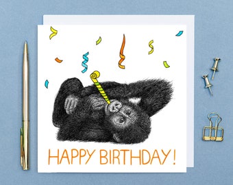 Old English Co. Biglietto Di Compleanno Per Patrigno Con Gorilla - 'Coolest Stepdad' - Umoristico E Divertente
