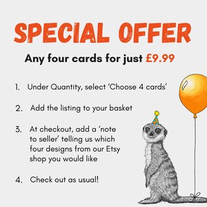 Silverback gorilla birthday card // Animal art birthday cards for him // Birthday card for men // Hand drawn birthday card // Cards for dad Choose any 4 cards