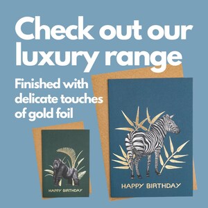 Silverback gorilla birthday card // Animal art birthday cards for him // Birthday card for men // Hand drawn birthday card // Cards for dad image 10
