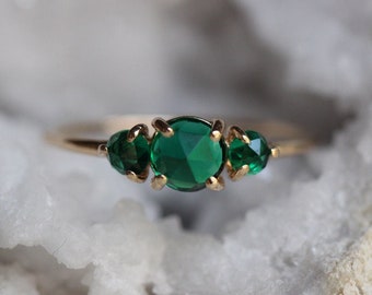 Emerald Trilogy Ring