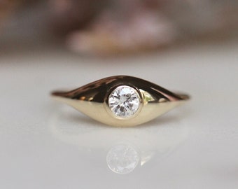Gold Diamond Dome Ring (14K or 10K)