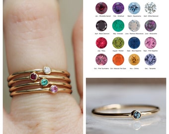 Tiny Birthstone ring