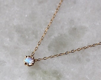 14K Moonstone Necklace