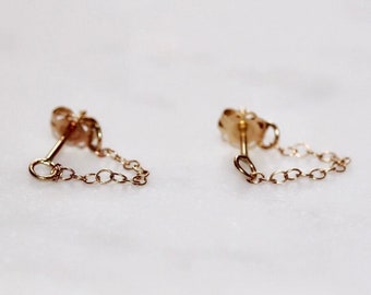 14K Gold Wrap Around Studs