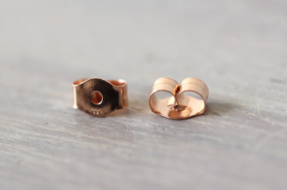 Buy 14K Rose Gold Earring Backs, Extra Earring Backs, Solid Gold Earring  Backs, Earring Clutches, Butterfly Backing Online in India 