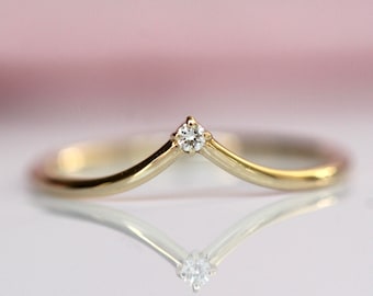 Diamond Swoop Ring