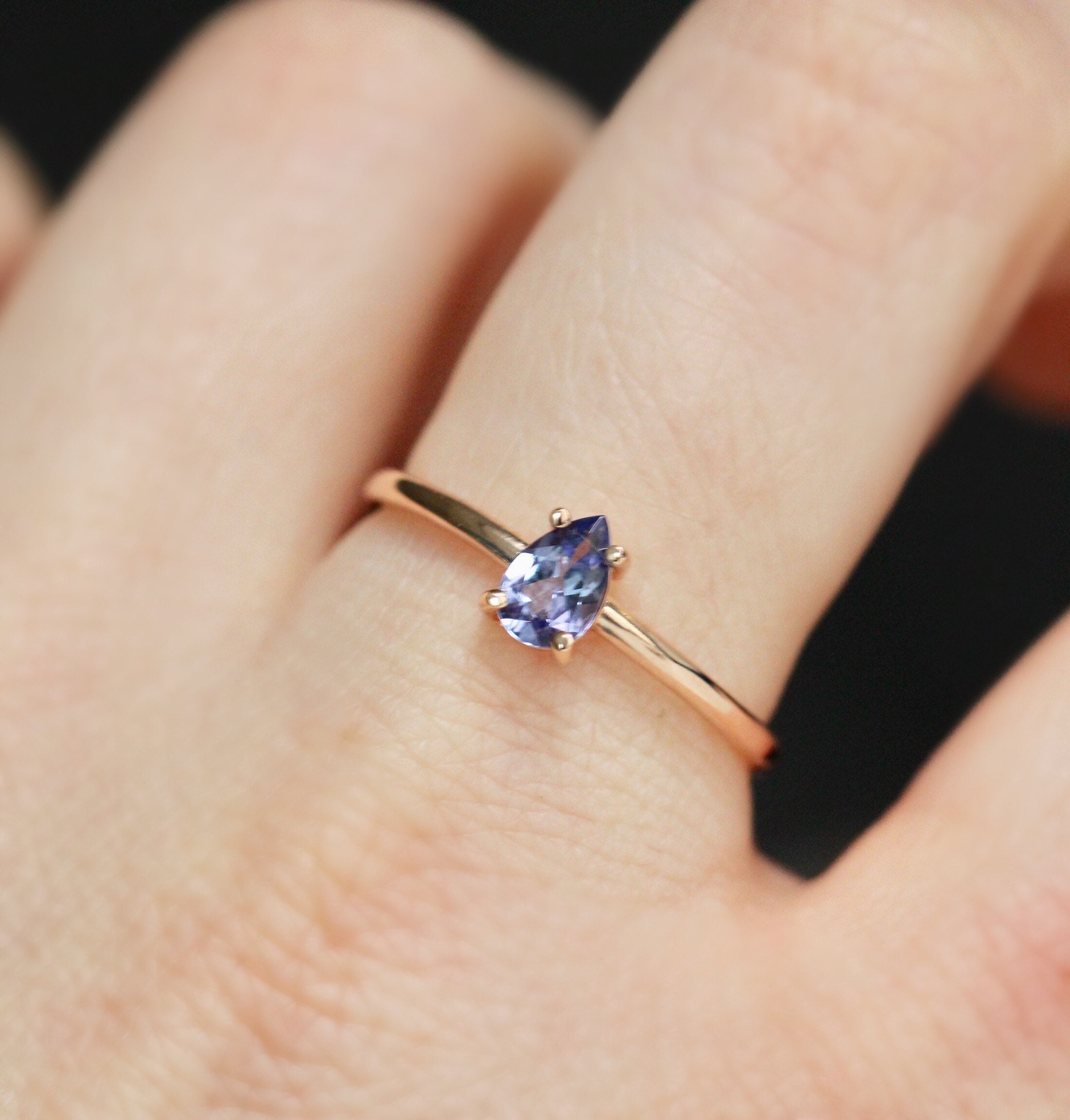 Teardrop shop tanzanite ring