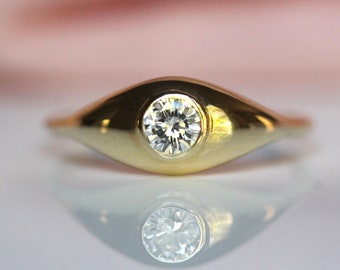 Gold Diamond Dome Ring (14K or 10K)