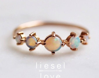 14K Gold Opal "Talisman" Ring