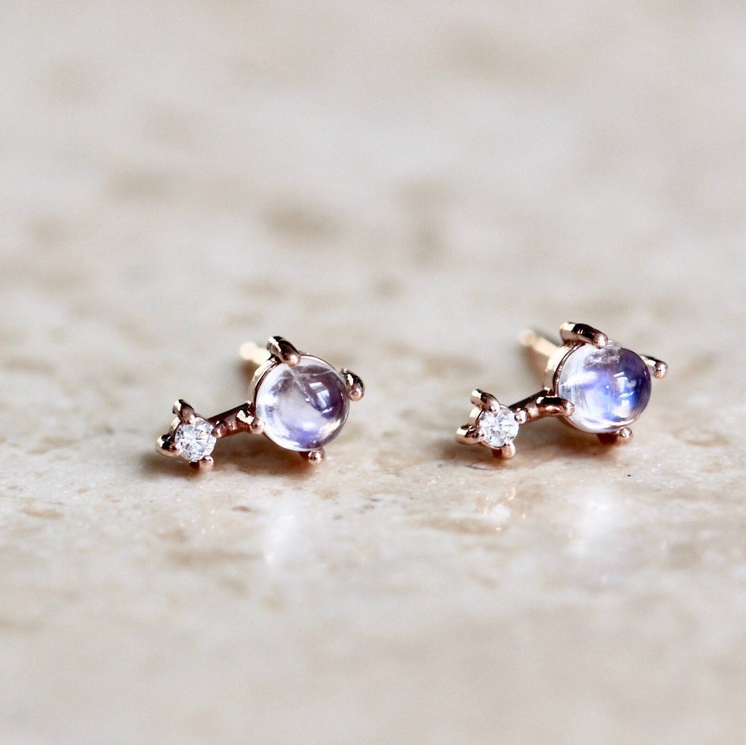 Moonstone Medium Love Earrings main image 1