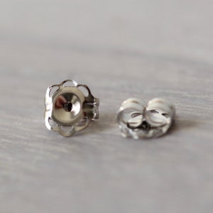14K White Gold Earring Backs, Extra Earring Backs, Solid Gold Earring Backs, Earring Clutches, Butterfly Backing