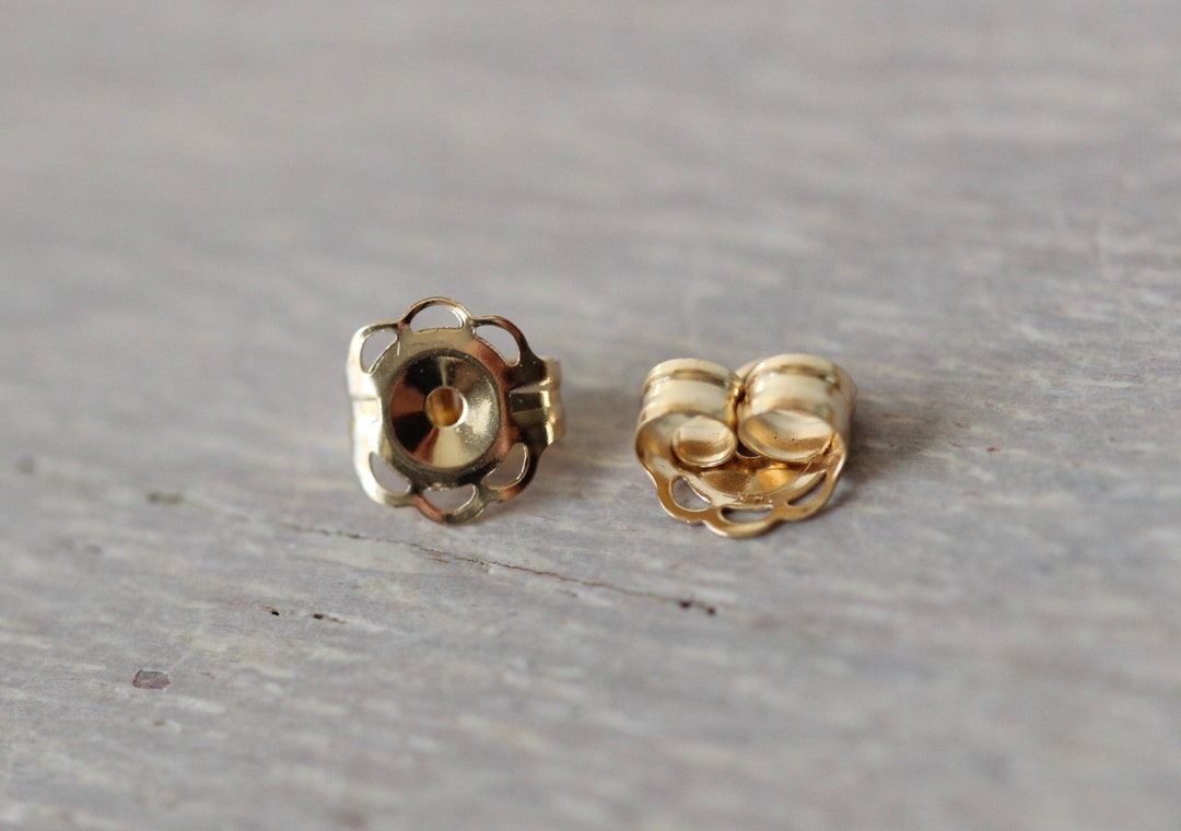14K Yellow Gold Earring Backs, Extra Earring Backs, Solid Gold Earring