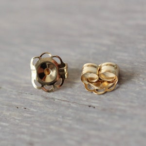 14K Yellow Gold Earring Backs, Extra Earring Backs, Solid Gold Earring Backs, Earring Clutches, Butterfly Backing