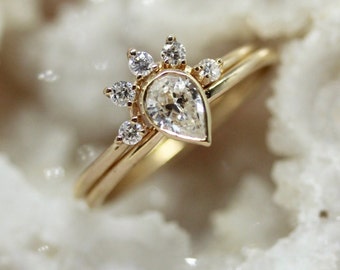 14K Gold "Regal" Diamond Ring Set