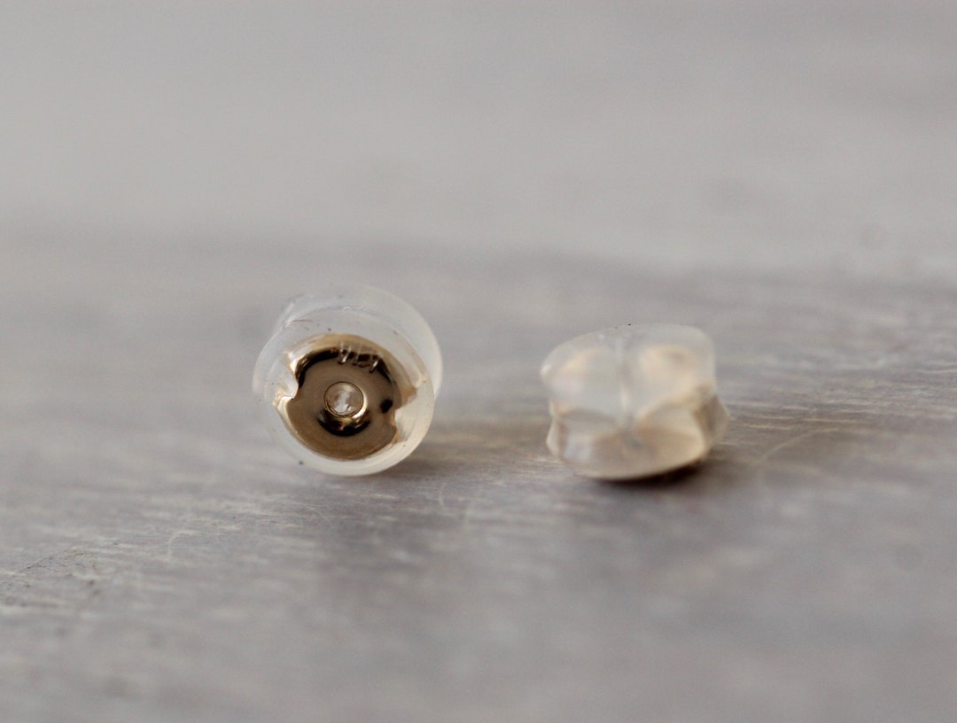 14K Silicone Earring Backs, Extra Earring Backs, Solid Gold Earring