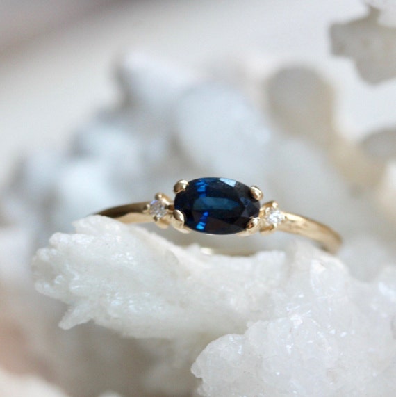 Shafiqua Silver Tone Royal Blue Stone Studded Ring for Men