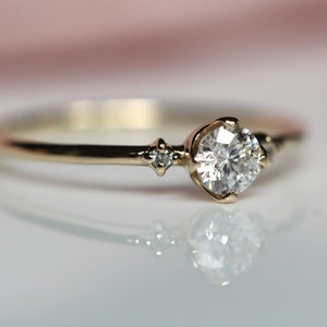 14K Gold Diamond Ring, put A Ring on It Ring, Engagement Ring, Dainty ...