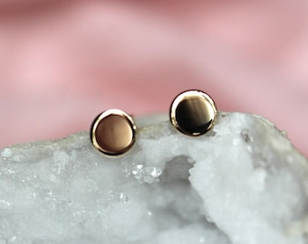 Solid 14K Gold Dot Studs