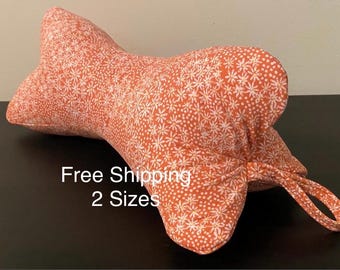 Free shipping-Neck Bone Pillow - Coral Floral
