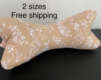 Free shipping-Neck Bone Pillow/Tan Floral