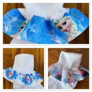 Frozen ribbon ruffled socks