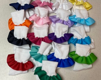 You choose color - Ruffled Ribbon socks