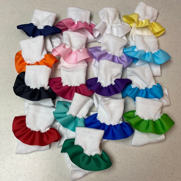 You choose color - Ruffled Ribbon socks