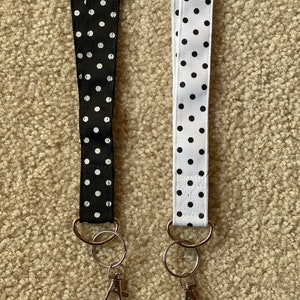 Black and White Lanyard for keys or id