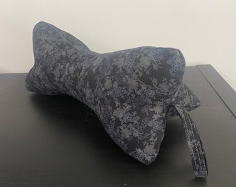 Free shipping-Neck Bone Pillow-Black Floral