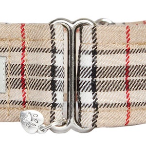Burberry Small Vintage Check Dog Collar - Neutrals