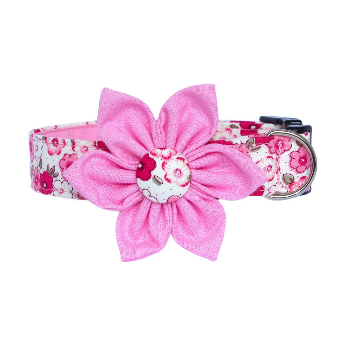 Noddy & Sweets Adjustable Clasp Dog Collar With Flower Etsy