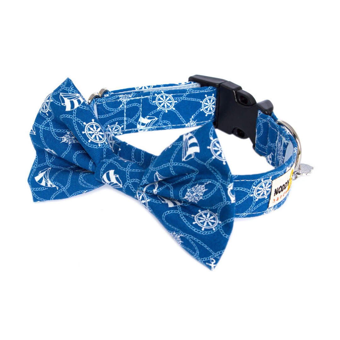 Noddy & Sweets Adjustable Clasp Dog Collar With Bow Tie sailor Etsy