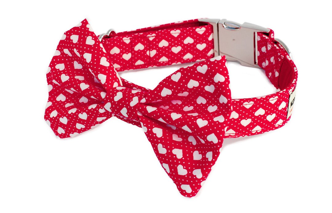 Noddy & Sweets Adjustable Metal Clasp Dog Collar With Bow Tie Etsy UK