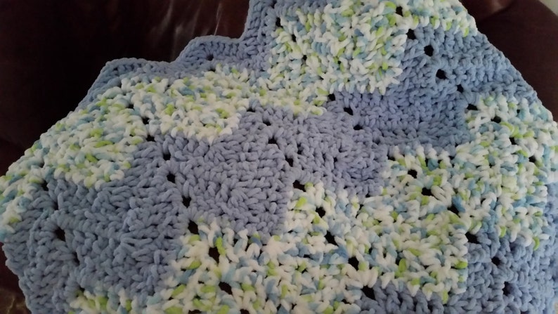 Baby Blanket Crochet Crochet Afghan, Ripple Infant Blanket, Crib Blanket, Baby Bedding, Swaddle Blanket, Baby Shower Gift image 2