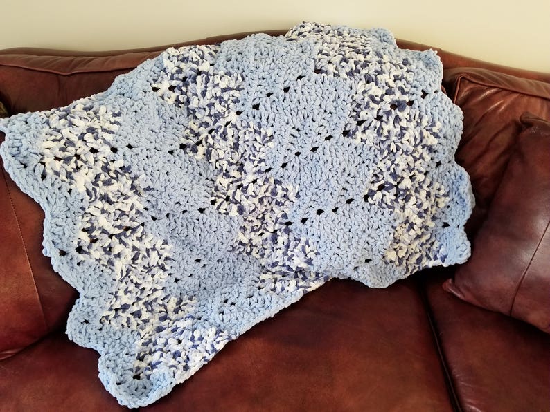 Baby Blanket Crochet Crochet Afghan, Ripple Infant Blanket, Crib Blanket, Baby Bedding, Swaddle Blanket, Baby Shower Gift image 7