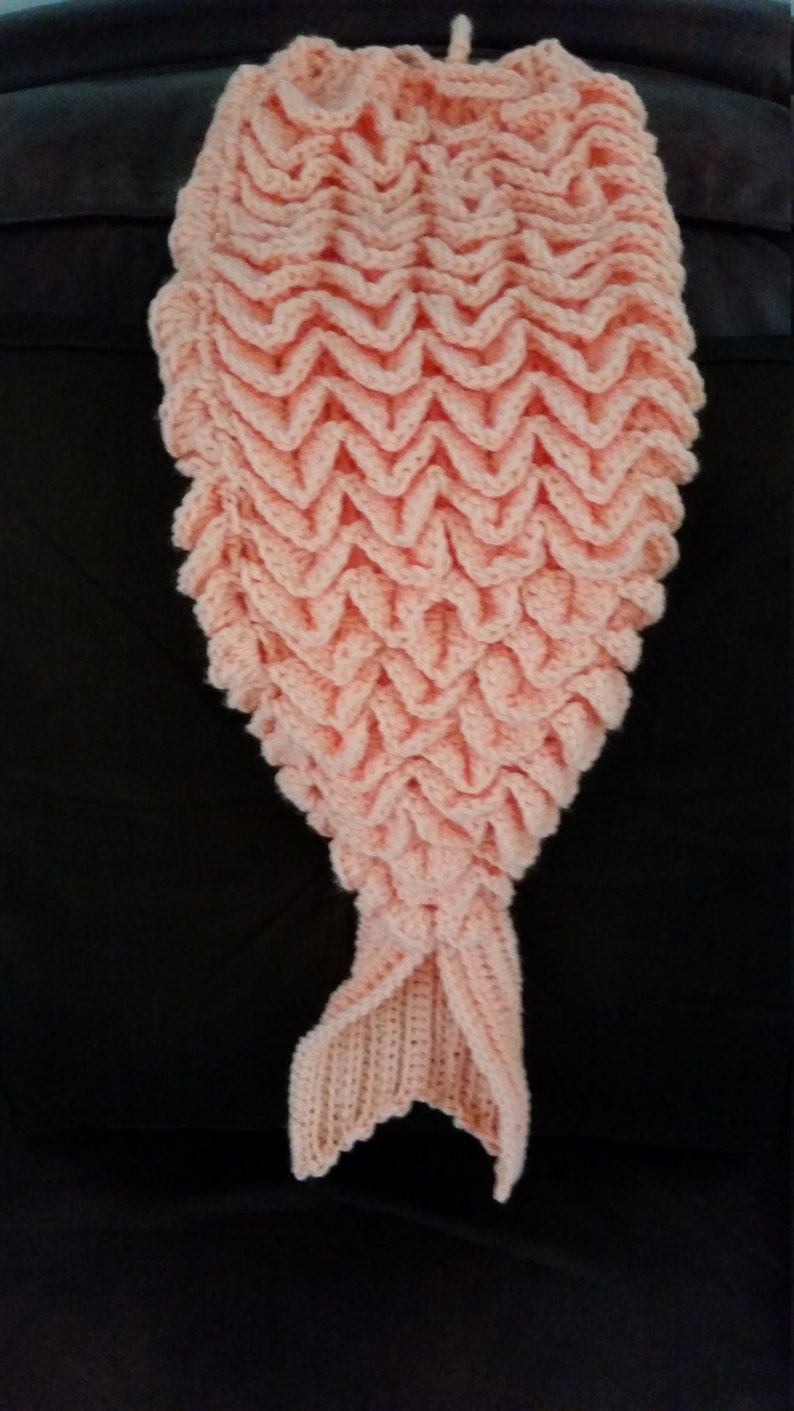 Mermaid Tail Baby Cocoon Infant Blanket Crochet Mermaid Tail Baby Shower Gift for Baby image 3