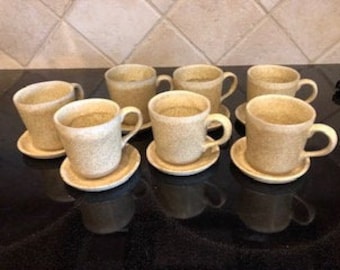 Martz Marshall Studios 70's Demitasse Cups and Saucers