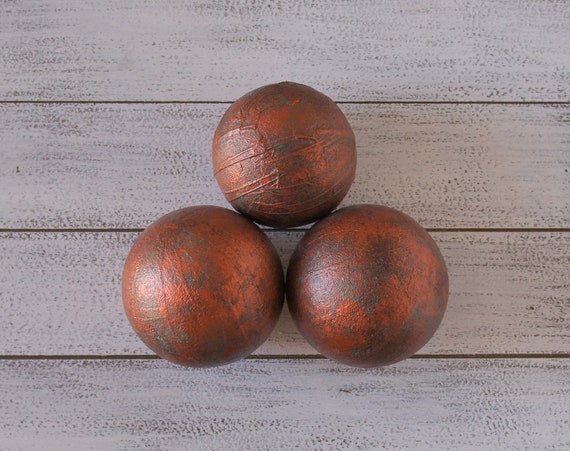Set Of Three Copper Multi Size Textured Rustic Grunge Etsy