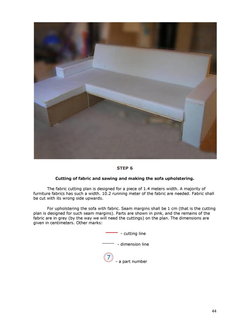 Step by step instructions on how to build a sofa. Etsy