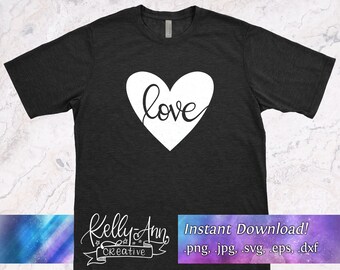 Liebe Herz geschnitten Datei Clipart | Valentinstag Cricut, Silhouette (Digitaler Download)