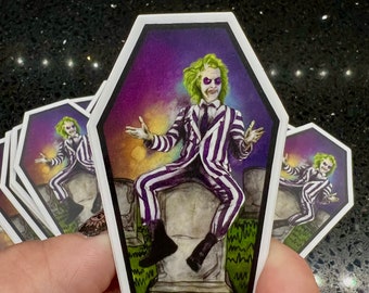 Ghost with the Most Betelgeuse Coffin Vinyl Sticker