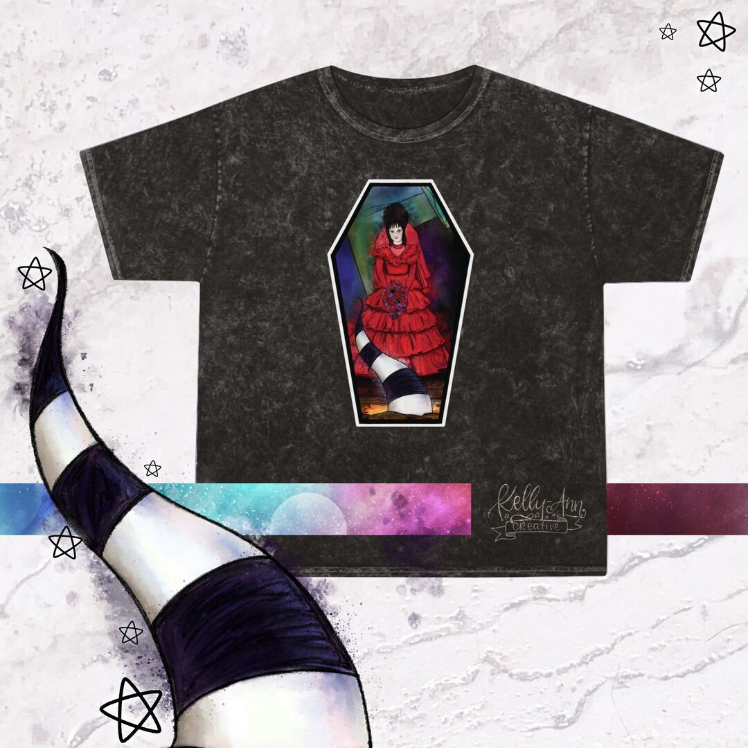 Lydia Deetz Red Wedding Dress Beetlejuice Coffin Unisex Black Gray Navy