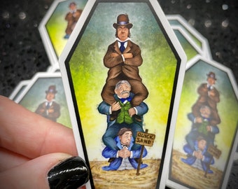 Doomed Quick Sand Men Coffin shaped Vinyl Sticker