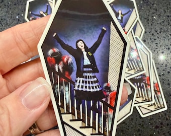 Lydia Deetz "Jump in the Line" "Shake Señora" Betelgeuse Coffin glossy vinyl sticker