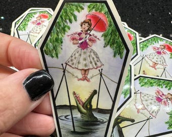 Doomed Tight Rope Walker GLOSSY Vinyl Sticker
